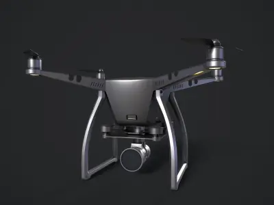 Drone Low-poly 3D model 3