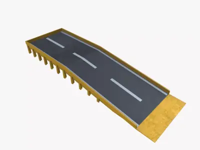 Dock Ramp Low-poly 3D model