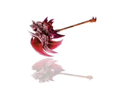 Frozen Bone Axe Low-poly 3D model