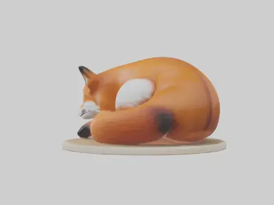 Fox sleeping model 3D model