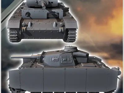 Panzer III Ausf M Flammpanzer SdKfz 141-3  - miniatures tabletop 3D print model