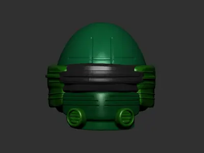helmet high poly sculpt 3d printable ver 7 3D model 3D model 4