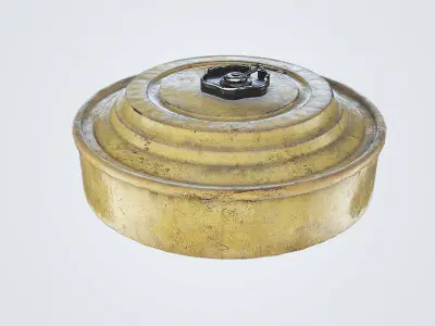 TM-46 Antitank Mine Low-poly 3D model