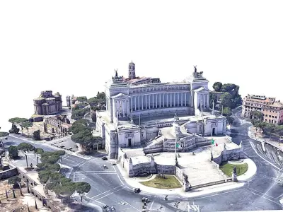 Victor Emmanuel II Monument Low-poly 3D model