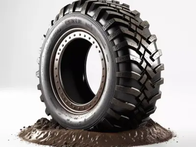 Muddy OffRoad Tire Model 3D model