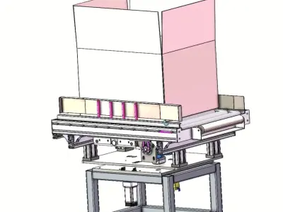 90Deg Powered Section Pallet Transfer Table Chain Conveyor 3D model