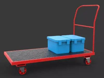  transport trolly  Low-poly 3D model