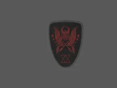 Military Patch Low-poly 3D model