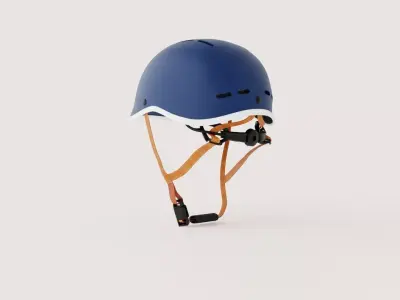 Urban Bicycle Helmet - Navy Blue Low-poly 3D model