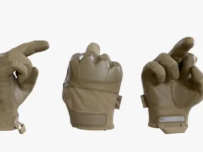 Tactical Gloves 3D model