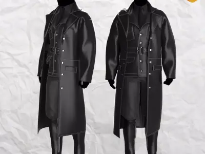 Outfit Military  Marvelous designer Clo3d OBJ mtl FBX ZPRJ 3D model