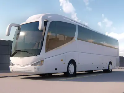 Bus irizar i6 medium poly 2011 Free low-poly 3D model