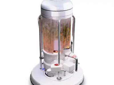 SciFi Laboratory Vacuum Chamber Device Low-poly 3D model