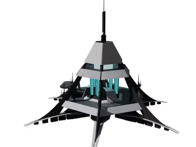 Sci-fi reactor 3D model