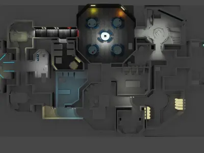 Among us Full 3D Map 3D model