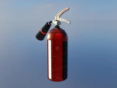 Game-ready futuristic fire extinguisher Free low-poly 3D model