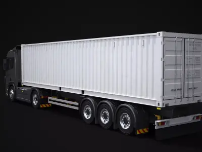 Generic Container Trailer 3D model