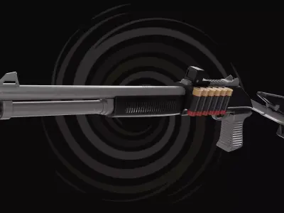 3D Model Shotgun - Combat Weapon 3D model