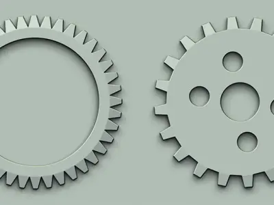 Gear VDM and IMM Brushes Vol 1 Low-poly 3D model