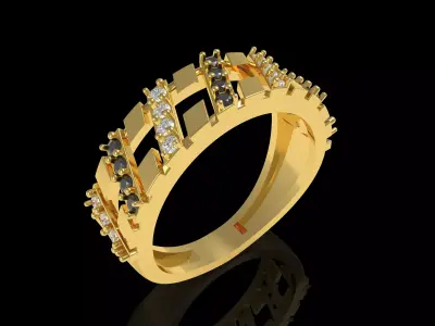 Elegant Diamond Ring 3D print model buy