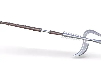 low poly spear weapon Free 3D model