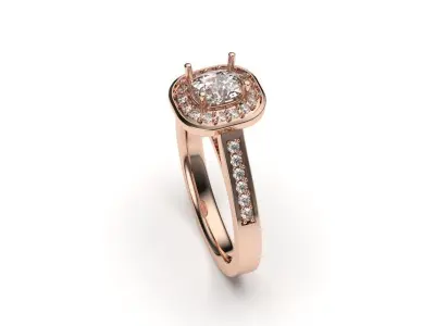solitaire with ring sizes  8 part S13 3D print model