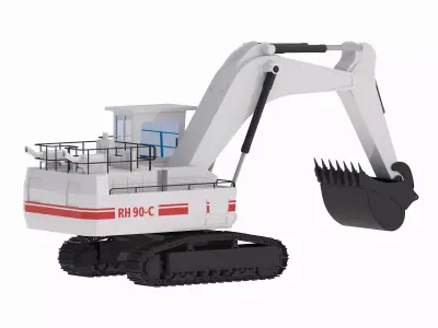 Excavator Mining RH90C Low-poly 3D model