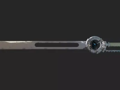 Game-Ready Post-Punk Sword Low-poly 3D model