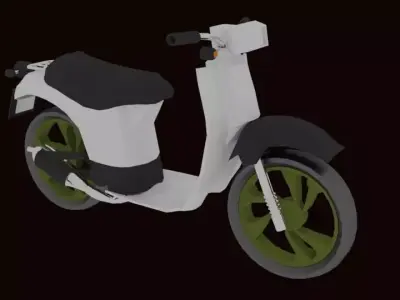Scooter Low-poly 3D model 4
