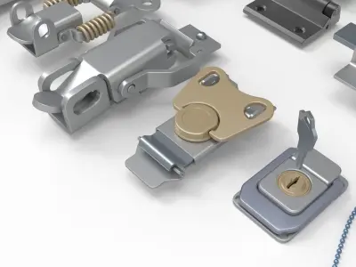  latches and  hinges  3D model