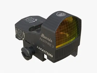 Burris fastfire 3 red dot sight Low-poly 3D model