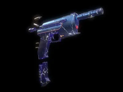 Stylized Pistol Skin Low-poly 3D model