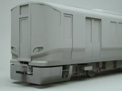 JR 323 Japan Commuter Train 3D Model Untextured Low-poly 3D model