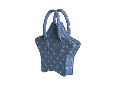 Denim Star Bag 3D model