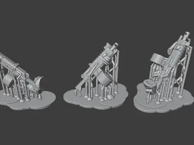 Hive-City Guard Drum-fed Autogun Bits Free 3D print model