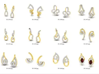 collection 50 plus earing printable models 3D print model