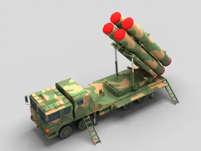 Chinese HQ 22 Air Defense Missile 3D model