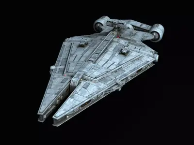 Arquitens-class Light Cruiser  - Star Wars Low-poly 3D model