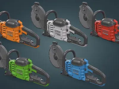 Cut Off Saw Low-poly 3D model