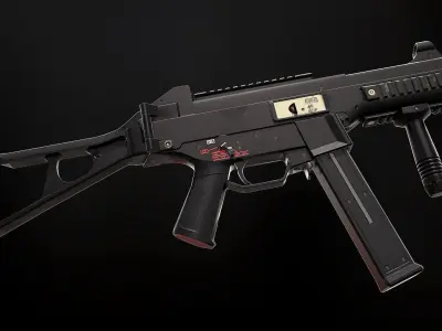 UMP - Model and Textures Low-poly 3D model