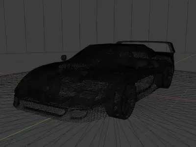 Ferrari f40 1987  Free low-poly 3D model