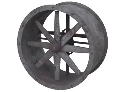 Axial Flow Fan 1 Old Low-poly 3D model