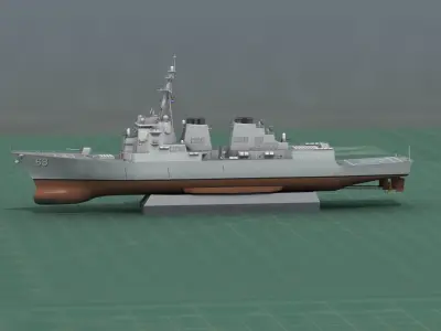 Arleigh Burke Class FlightIIA 3D Print Model 3D print model