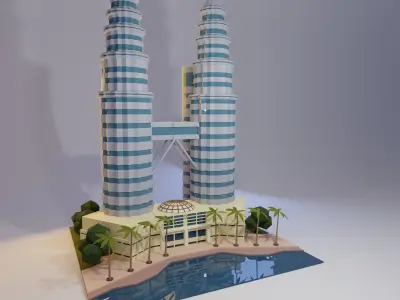 Landmarks of  the world L-M Low-poly 3D model