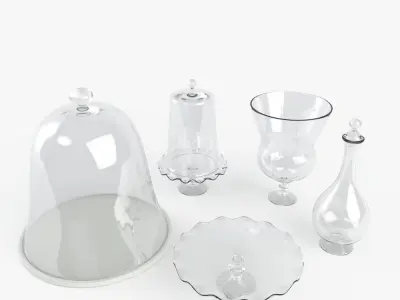 Antique Glassware 3D model