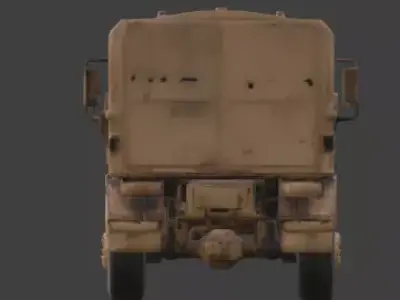 Heavy Military Cargo Truck 3D Model Low-poly 3D model