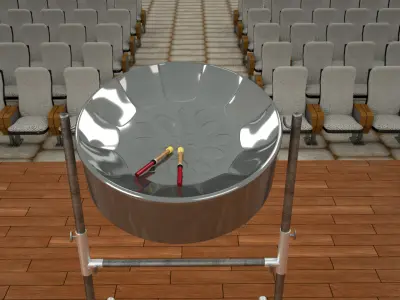 Tenor Steel Pan Steel Drum 3D model