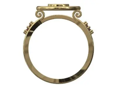 right graduation ring 3D print model