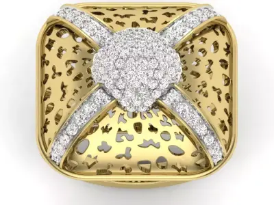 Women ring 3dm Render details 3D print model