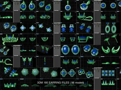 3DM 195 EARRING FILES 3D Model Pack